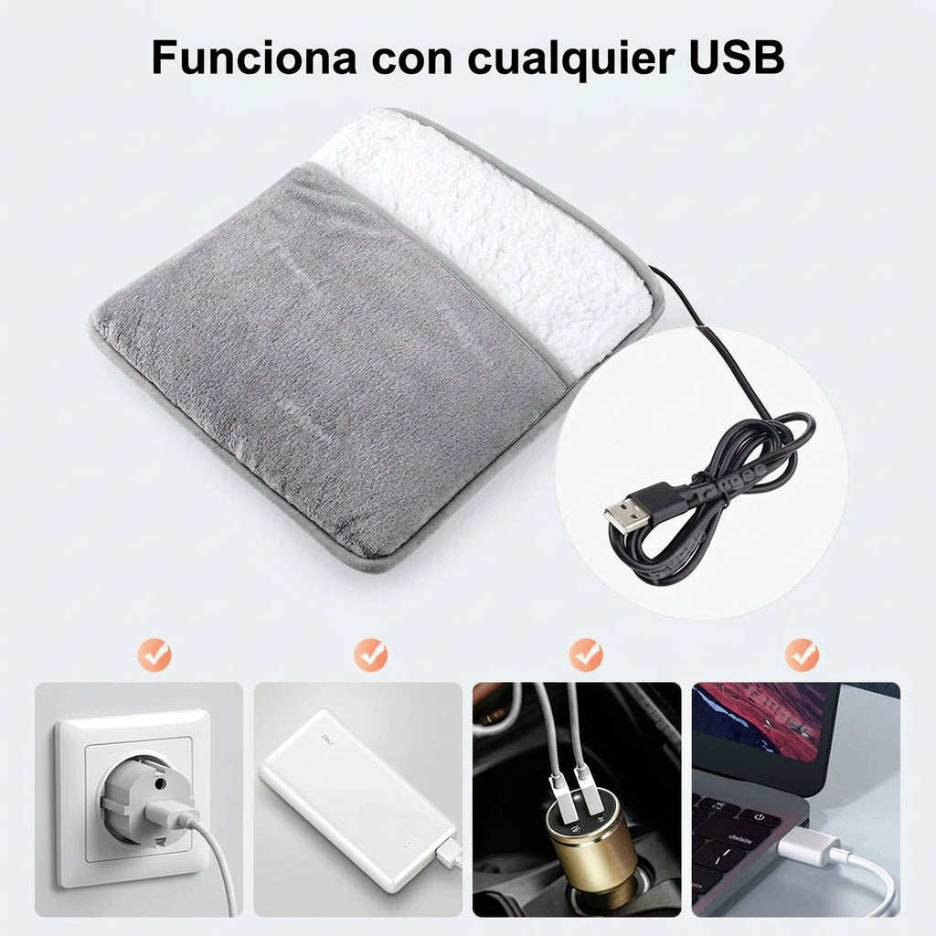 La alfombrilla térmica funciona con cualquier USB